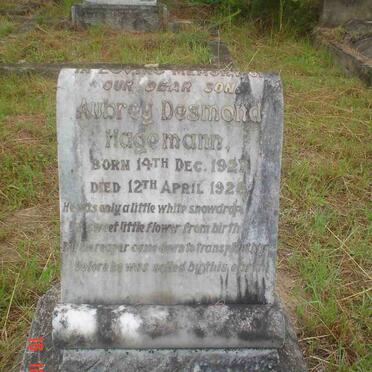 HAGEMANN Aubrey Desmond 1927-1928