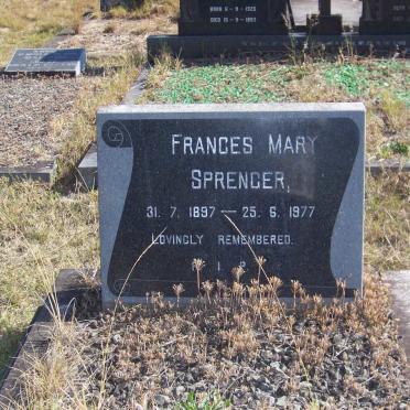 SPRENGER Frances Mary 1897-1977