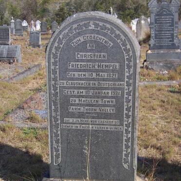 HEMPEL Christian Friedrich 1821-1921
