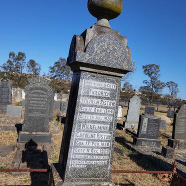 RISTOW Friedrich Wilhelm 1844-1926 &amp; Wilhelmine Caroline 1850-1929