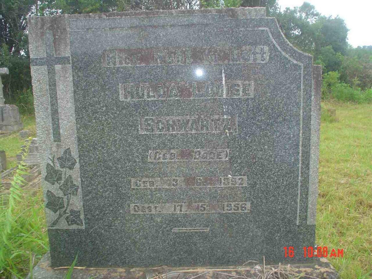 SCHWARTZ Hilda Louise nee BODE 1892-1956