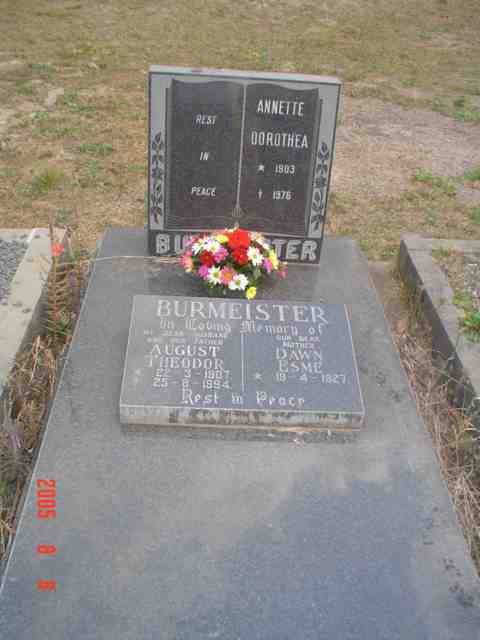 BURMEISTER August Theodor 1907-1994 &amp; Dawn Esme 1927- ::  BURMEISTER Annette Dorothea 1903-1976