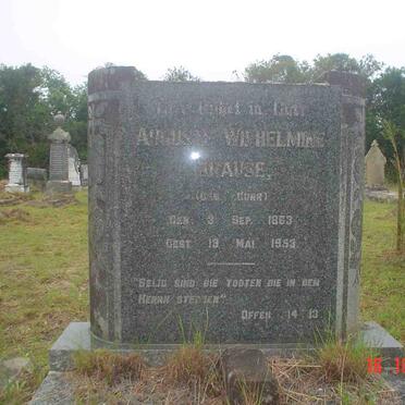 KRAUSE Auguste Wilhelmine nee CURR 1863-1953