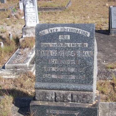 HUMAN Maria Dorothea nee BOUWER 1864-1952