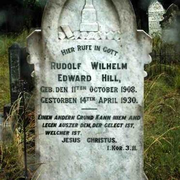 HILL Rudolf Wilhelm Edward 1908-1930
