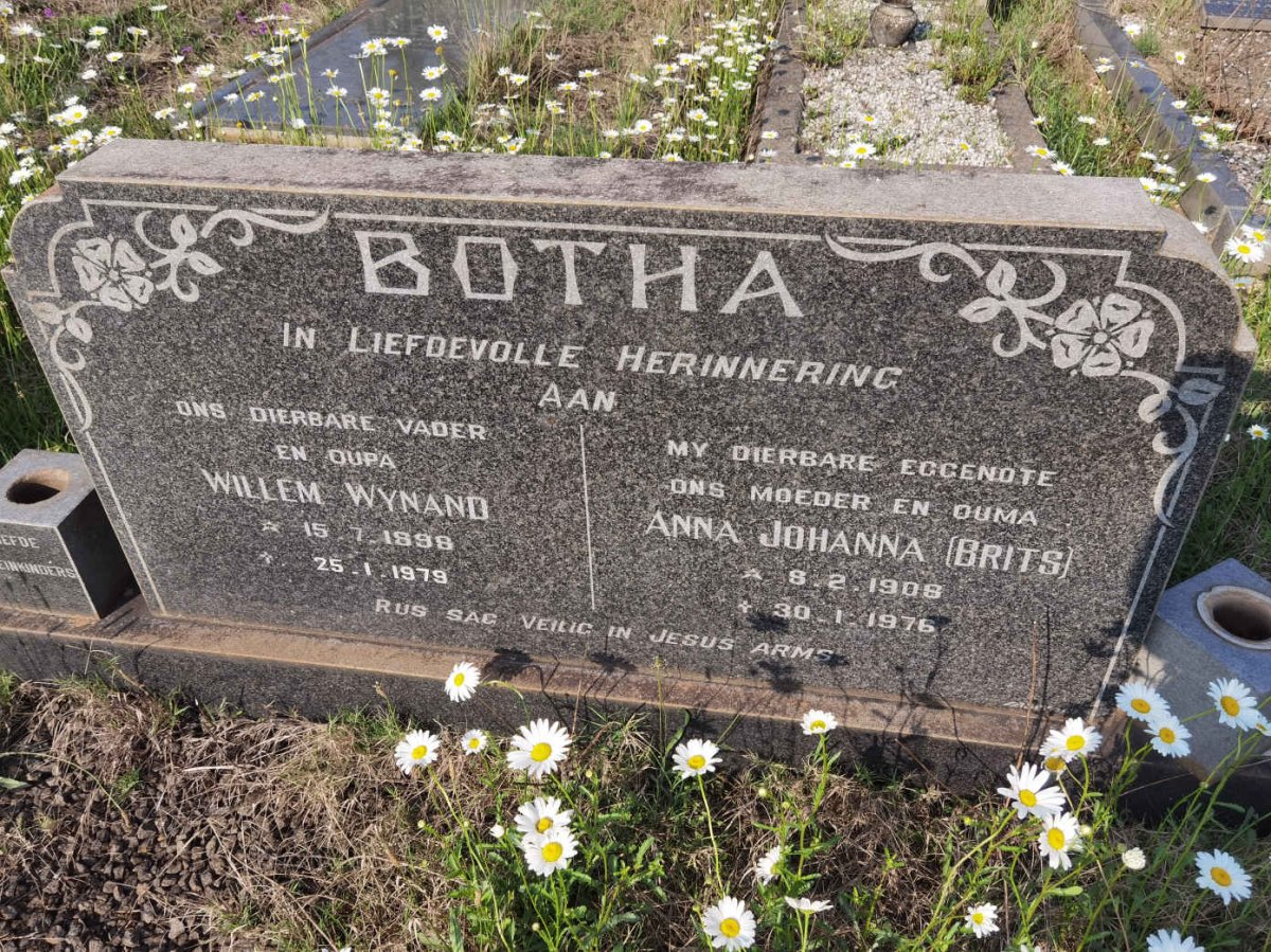 BOTHA Willem Wynand 1898-1979 &amp; Anna Johanna BRITS 1908-1976