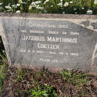 COETZER Jacobus Marthinus 1892-1969