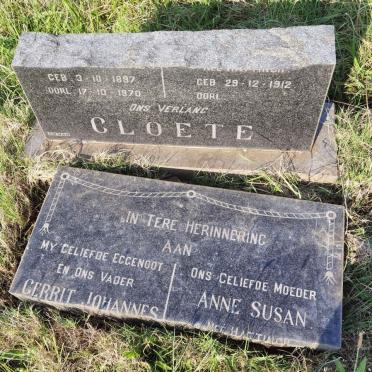 CLOETE Gerrit Johannes 1897-1970 &amp; Anne Susan HATTINGH 1912-