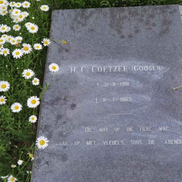 COETZEE H.C. nee GOOSEN 1901-1983
