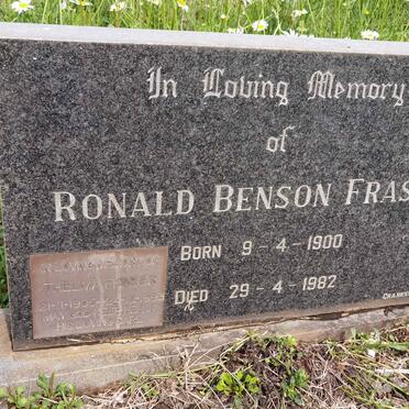 FRASER Ronald Benson 1900-1982 &amp; Thelma 1905-1993