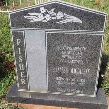 FISHER Elizabeth Magdalene 1925-2007