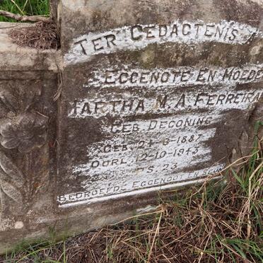 FERREIRA Martha M.A. nee DECONING 1887-1943