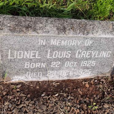 GREYLING Lionel Louis1925-1925
