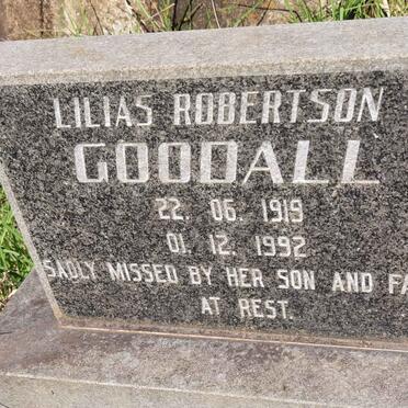 GOODALL Lilias Robertson 1919-1992