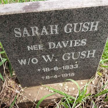 GUSH Sarah nee DAVIES 1833-1915