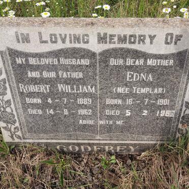 GODFREY Robert William 1889-1962 &amp; Edna TEMPLAR 1901-1965?