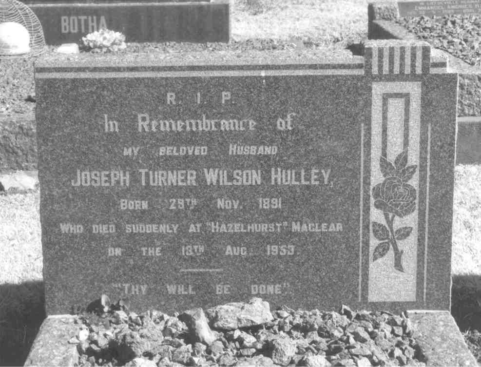 HULLEY Joseph Turner Wilson 1891-1953