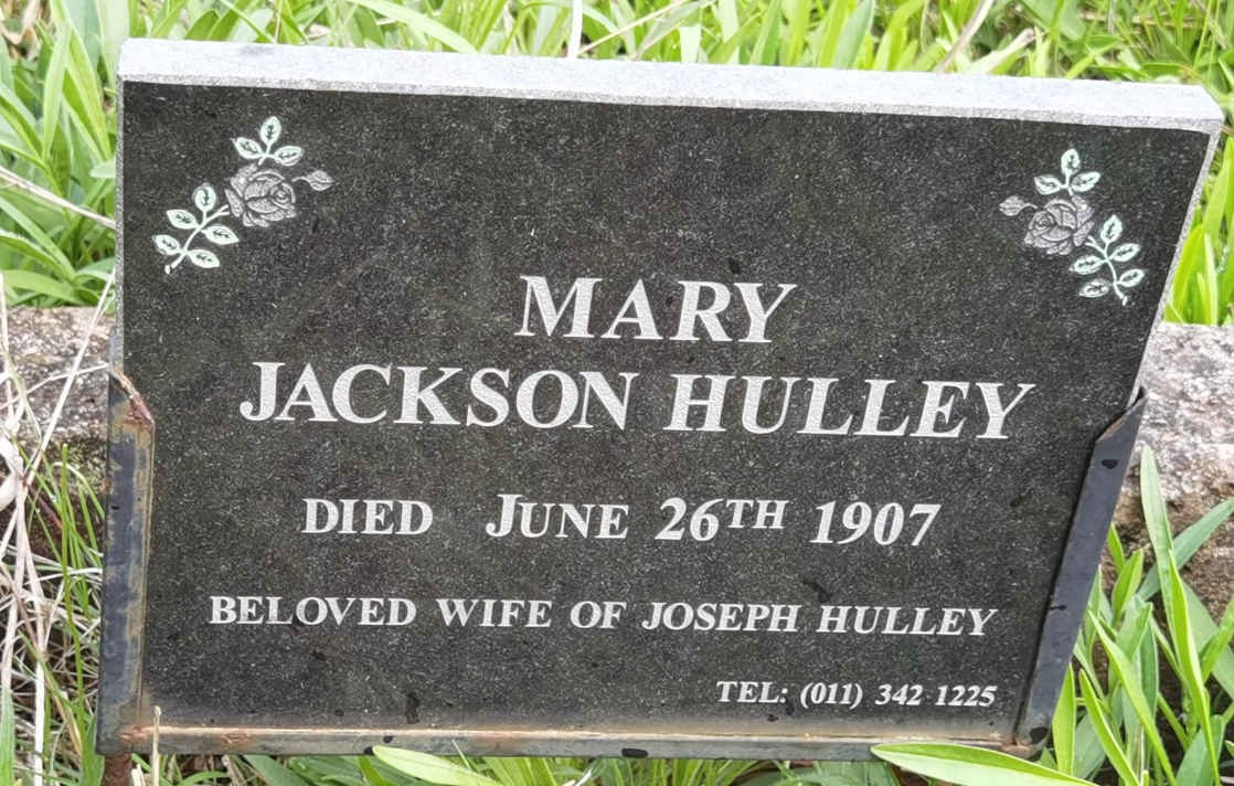 HULLEY Mary Jackson -1907