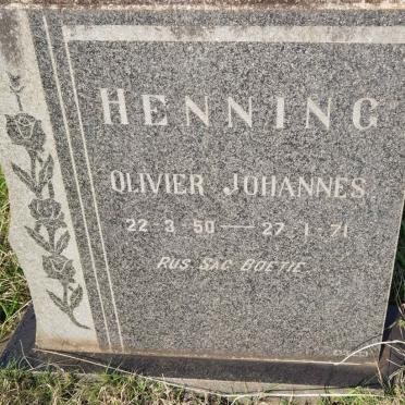 HENNING Olivier Johannes 1950-1971