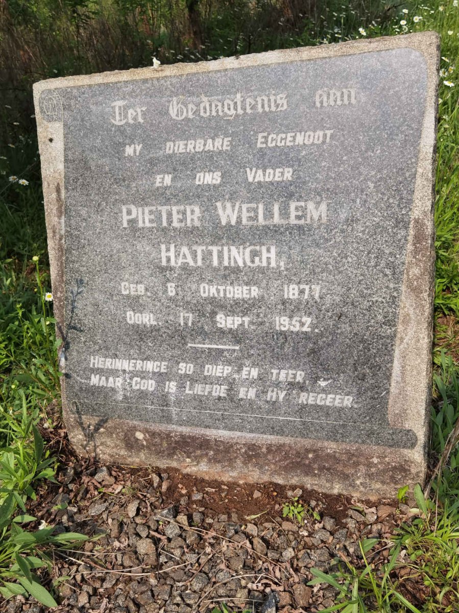 HATTINGH Pieter Wellem 1877-1952