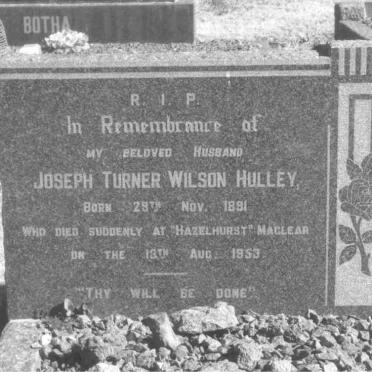 HULLEY Joseph Turner Wilson 1891-1953