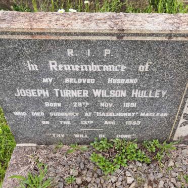 HULLEY Joseph Turner Wilson 1891-1953