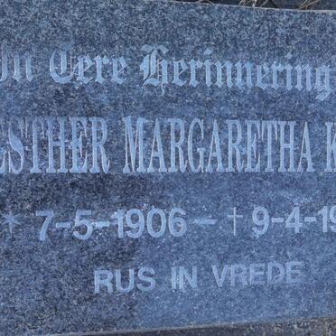 KROG Esther Margaretha 1906-1998