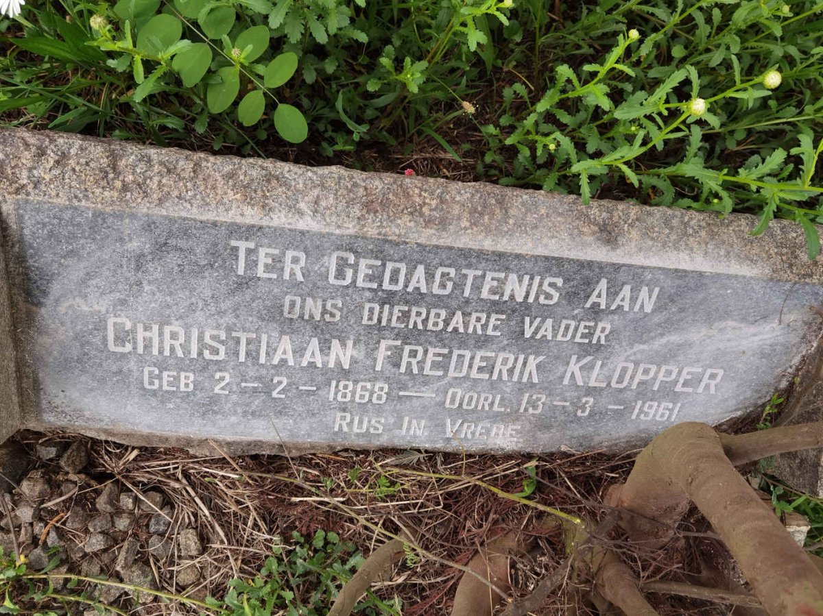 KLOPPER Christiaan Frederik 1868-1961