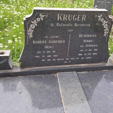 KRUGER Robert Godfried 1911-1982 &amp; Hendrieka FERREIRA 1908-2000