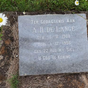 LANGE A.H., de 1908-1956