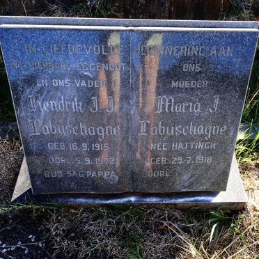LABUSCHAGNE Hendrik J.J. 1915-1972 &amp; Maria J. HATTINGH 1918-