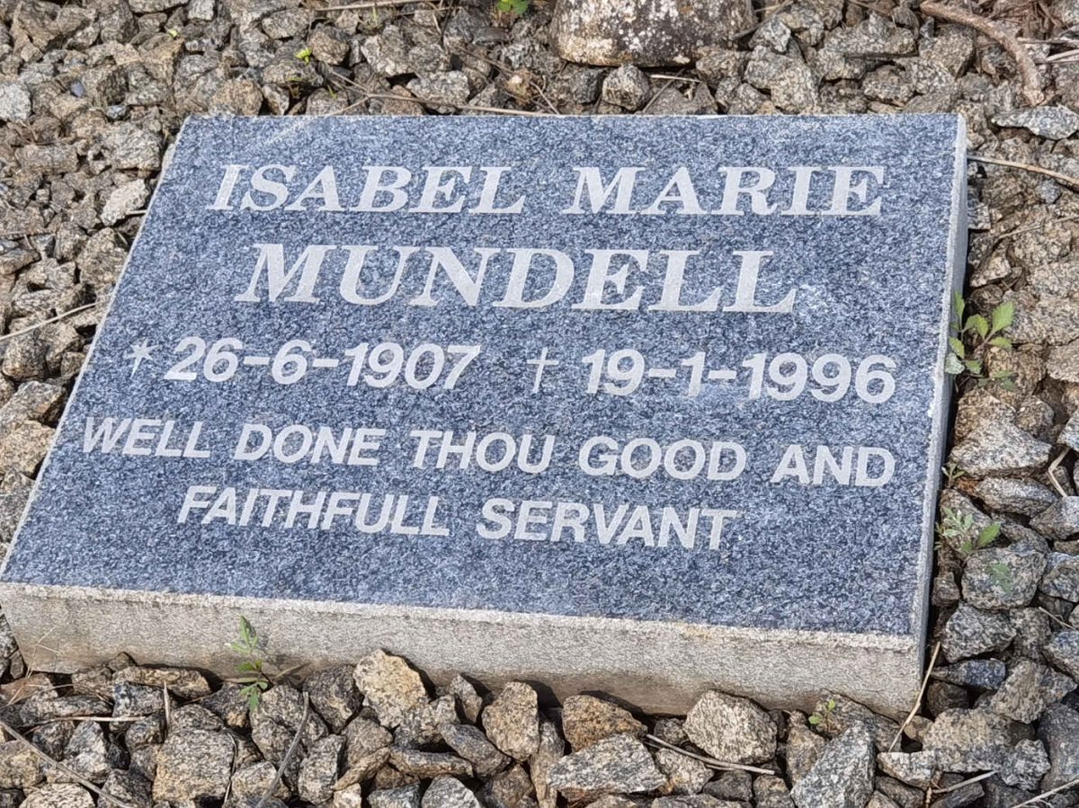MUNDELL Isabel Marie 1907-1996