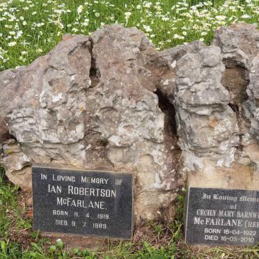 McFARLANE Ian Robertson 1919-1989 &amp; Cecily Mary Barnwell REED 1922-2010