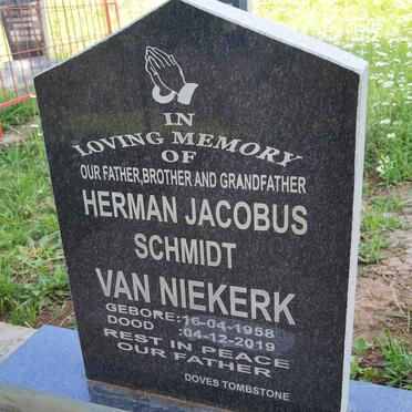 NIEKERK Herman Jacobus Schmidt, van 1958-2019