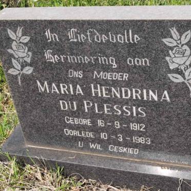 PLESSIS Maria Hendrina, du 1912-1983