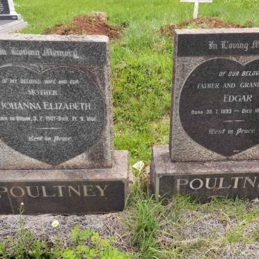 POULTNEY Edgar 1893-1974 &amp; Johanna Elizabeth DE BRUIN 1907-1958