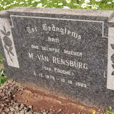RENSBURG M., van nee FOUCHE 1878-1963
