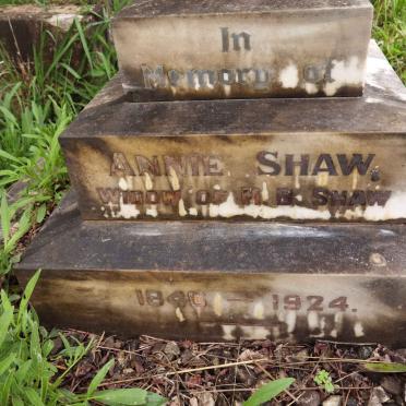 SHAW Annie 1840-1924