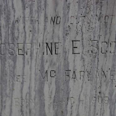 SCOTT Josephine E. nee McFARLANE 1909-1940