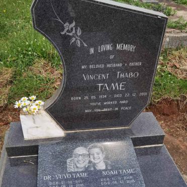 TAME Vincent Thabo 1934-2001 :: TAME Yuyo 1971-2018 :: TAME Noah 2008-2018