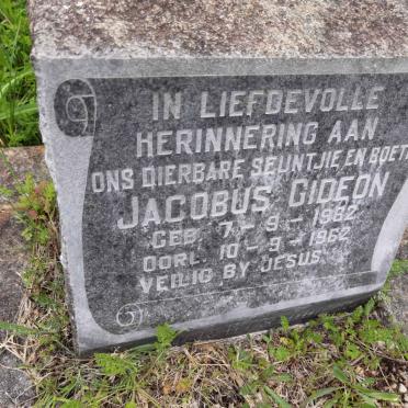 WESTHUIZEN Jacobus Gideon, v.d. 1962-1962