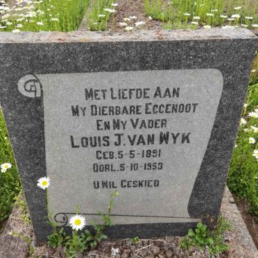 WYK Louis J., van 1891-1953