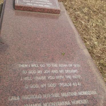 NTLALI Sibongile Christopher 19?8-1998