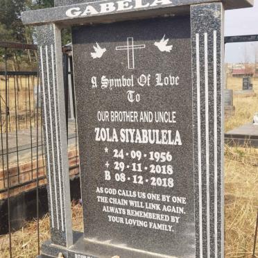 SIYABULELA Zola 1956-2018