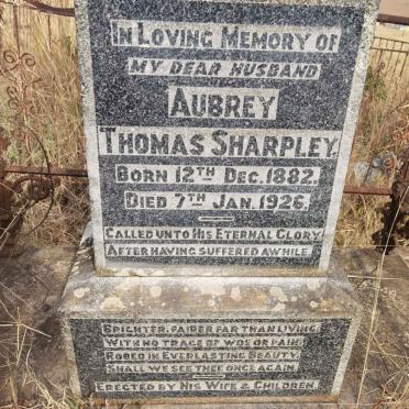 SHARPLEY Aubrey Thomas 1882-1926