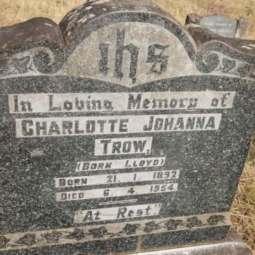 TROW Charlotte Johanna nee LLOYD 1892-1954