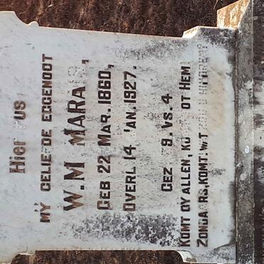 MARAIS W.M. 1860-1927