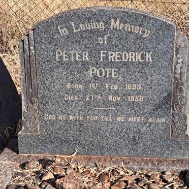 POTE Peter Frederick 1893-1958