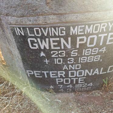 POTE Peter Donald 1924-1986 :: POTE Gwen 1894-1988