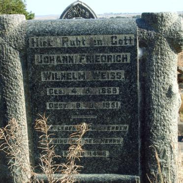 WEISS Johann Friedrich Wilhelm 1869-1951